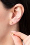 Heliophilia Silver Pendientes de Plata Esterlina 925 Dorados con Circonia